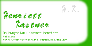 henriett kastner business card